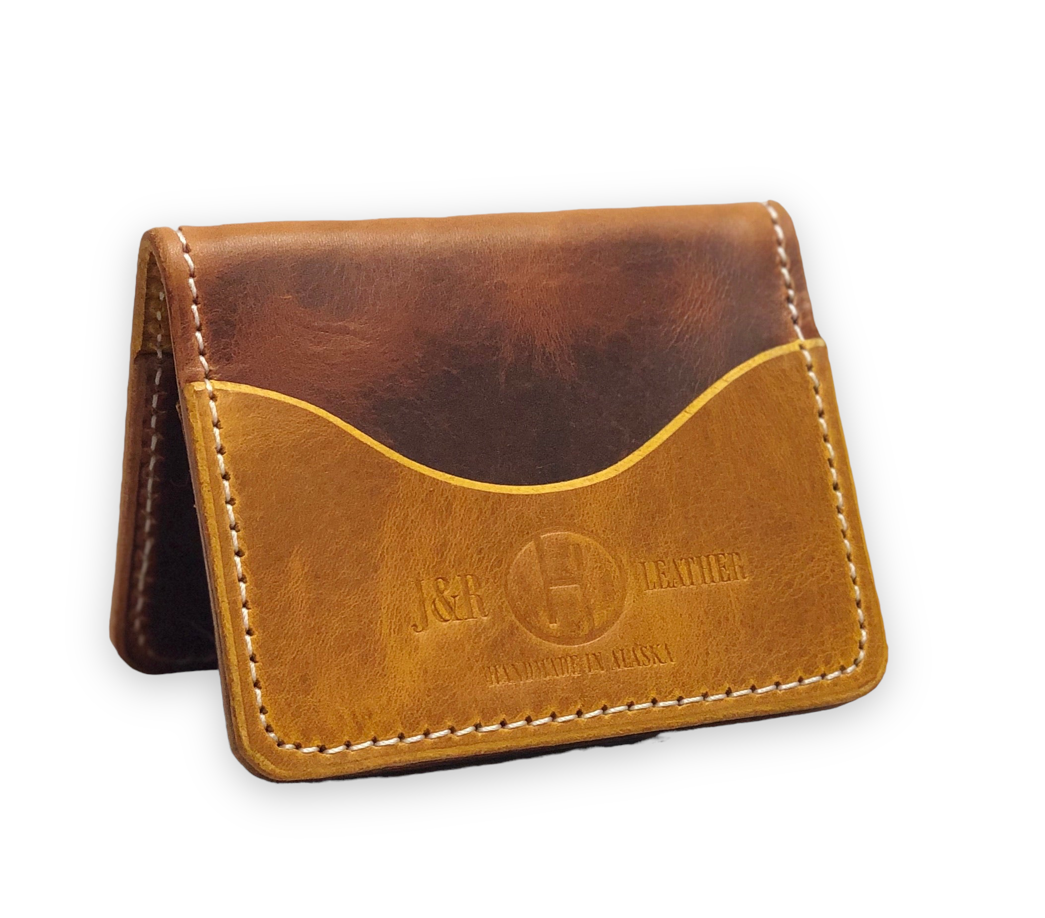 Yellow Minimalist Wallet With Coin Pocket